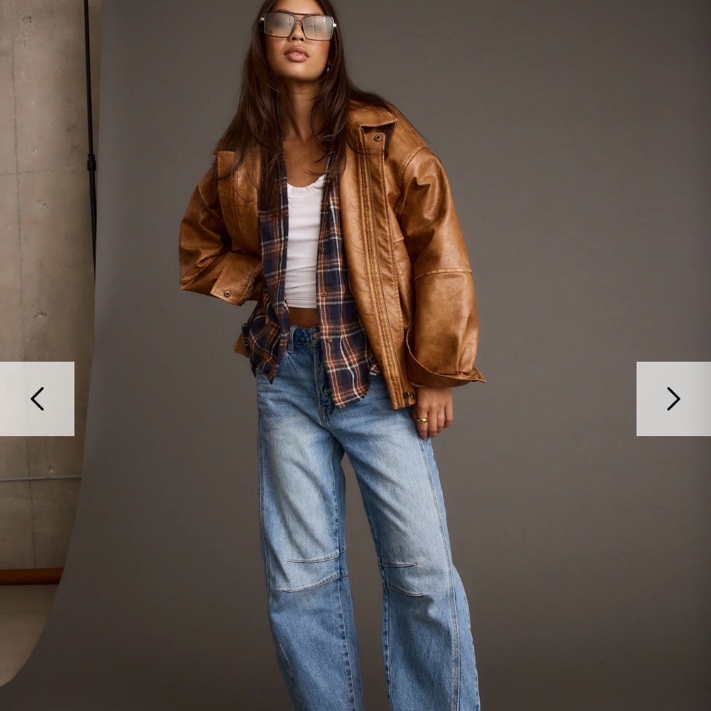 12th Tribe Brown Leather Jacket